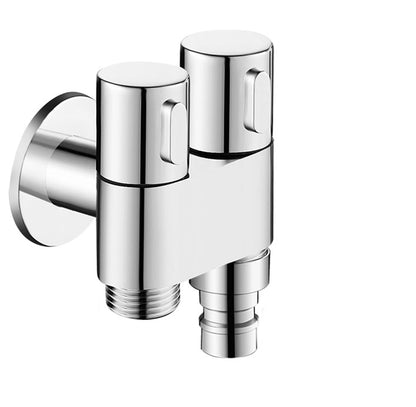 Toilet Booster Spray Gun Double Control Angle Valve Brass Faucet