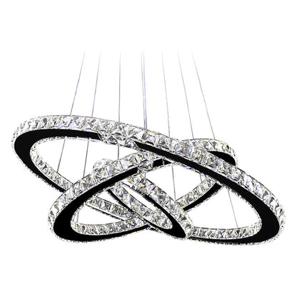 Stainless Steel Ring Simple Crystal Chandelier