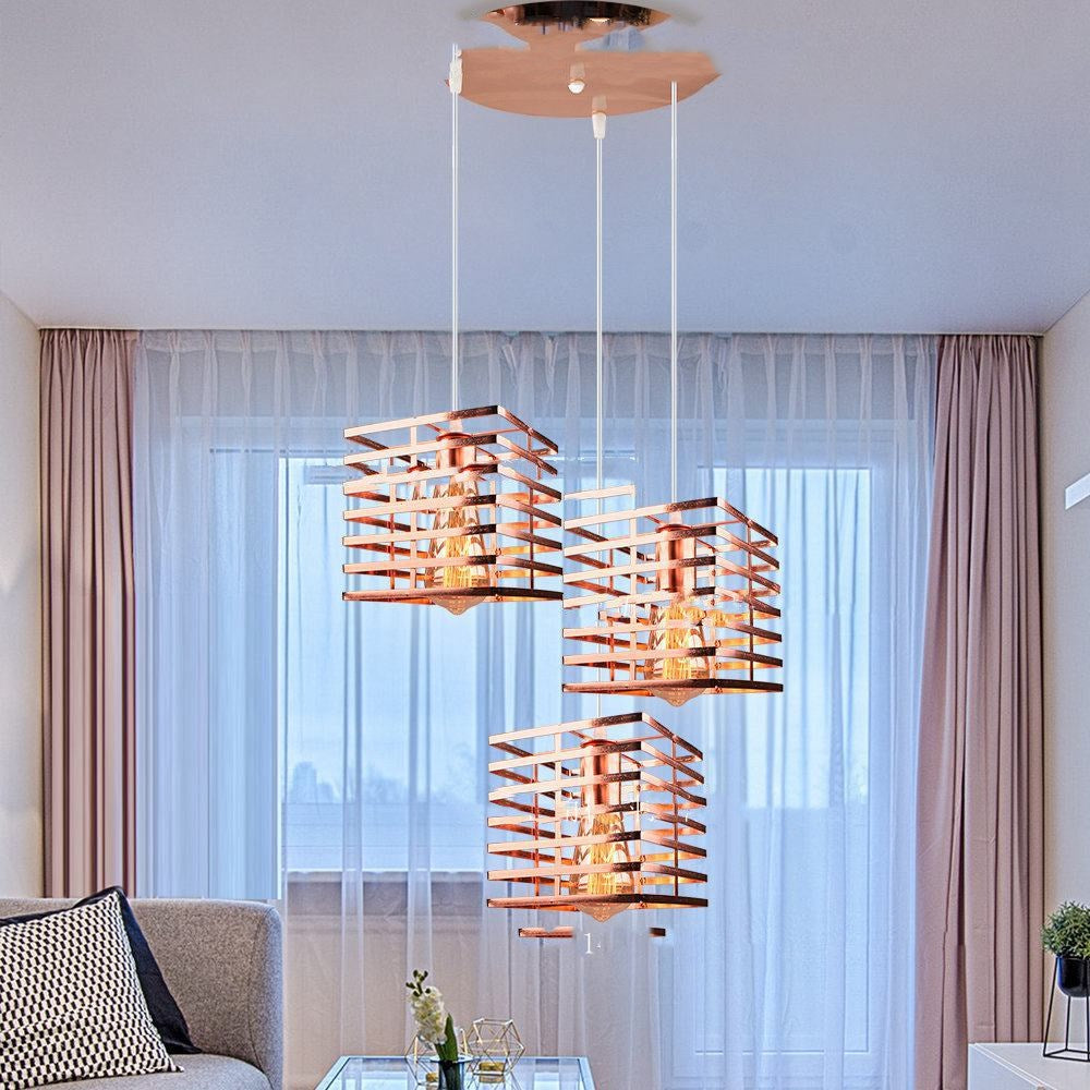 Simple three dimensional chandelier post modern fashion light luxury European chandelier