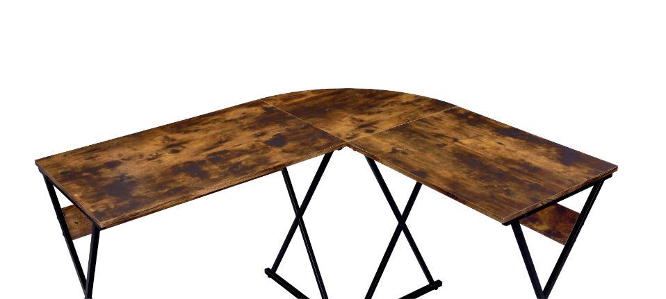 Zafiri Writing Desk, Weathered Oak & Black Finish 92810