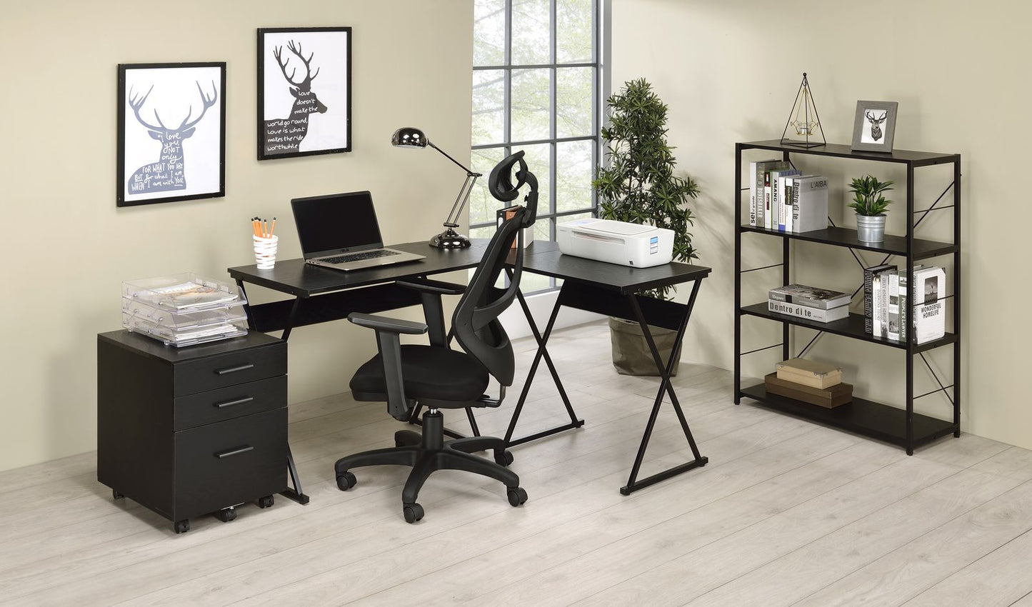 Zafiri Writing Desk, Black Finish 92814