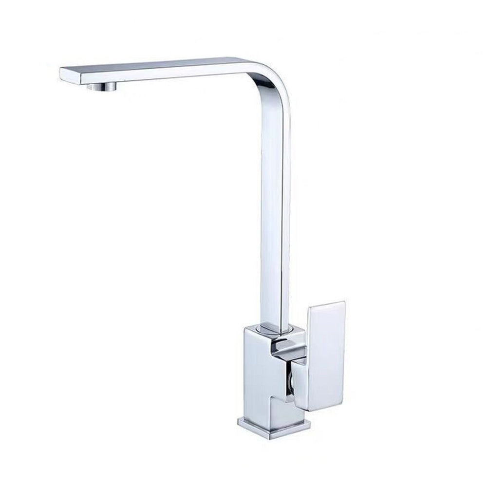 Brushed Vegetable Copper-bottomed Hot And Cold Kitchen Faucet With Rotating Single Hole Sink