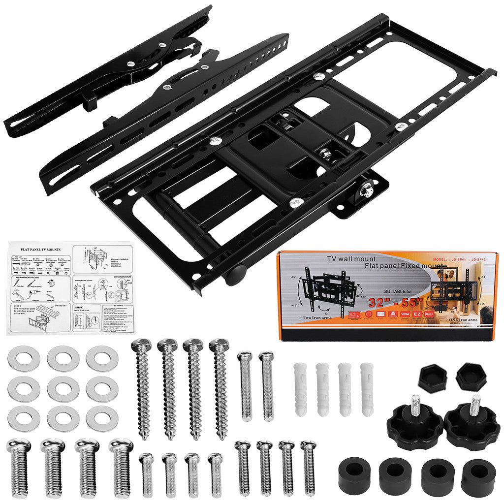 TV Mount Full Motion For 26-55 Inch LED LCD Flat Screen TV Perfect Center Design