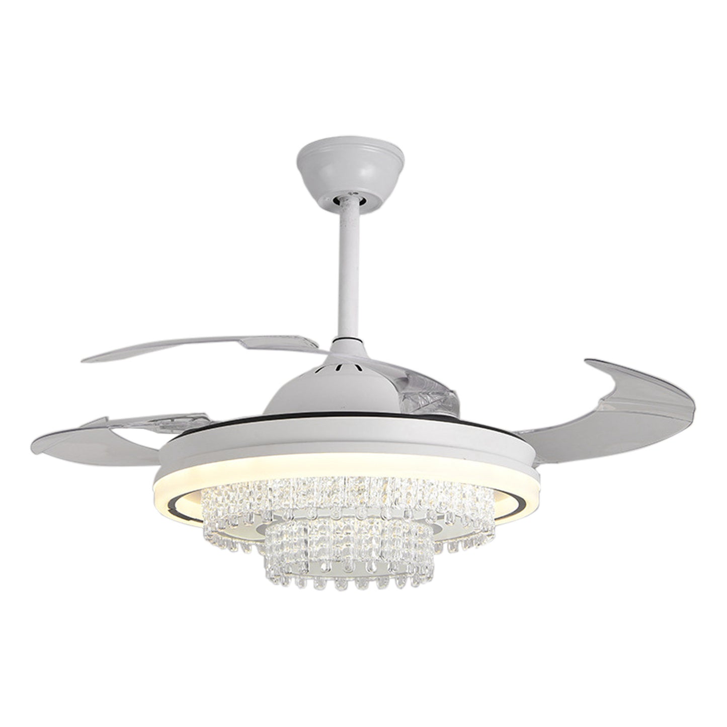 LED Fan Light Acrylic Stealth Restaurant Ceiling Fan Light Energy-saving Silent
