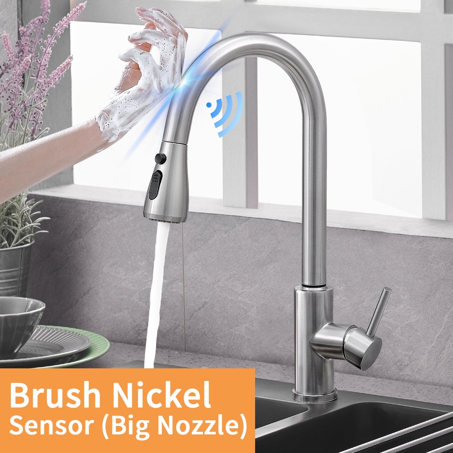 Pull Out Black Sensor Kitchen Faucets Stainless Steel Smart Induction Mixed Tap Touch Control Sink Tap Torneira De Cozinha