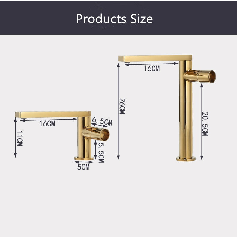Basin Faucet Gold Bathroom Faucet Single handle Basin Mixer Tap Hot and Cold Water Faucet Brass Sink Water Crane New Arrivals