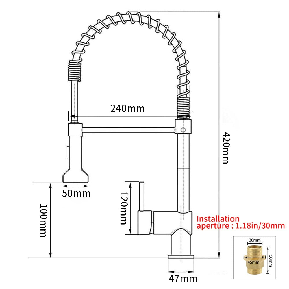 Kitchen Faucets Matte Black Faucets for Kitchen Sink Single Lever Pull Out Spring Spout Mixers Tap Hot Cold Water Crane 9009