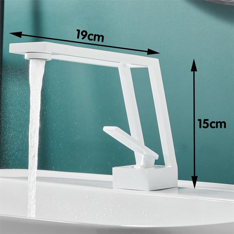 Tuqiu Basin Faucet Black Brass Widespread Bathroom Sink Faucet 3 Hole Widespread Basin Mixer Double Handle Hot Cold Water Tap
