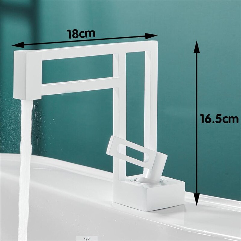 Tuqiu Basin Faucet Black Brass Widespread Bathroom Sink Faucet 3 Hole Widespread Basin Mixer Double Handle Hot Cold Water Tap