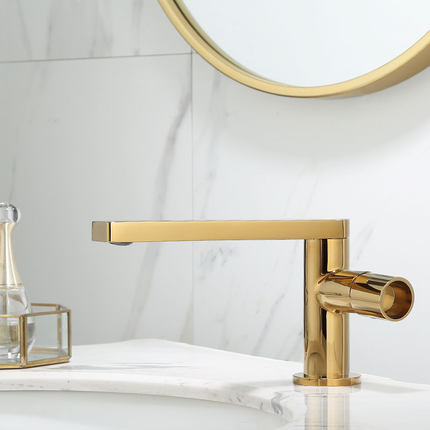 Basin Faucet Gold  Bathroom Faucet Single handle Basin Mixer Tap Hot and Cold Water Faucet Brass Sink Water Crane New Arrivals