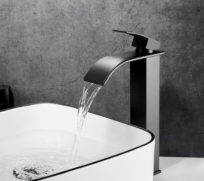 Waterfall Basin Faucet, Bathroom Above Counter Basin, Square Faucet