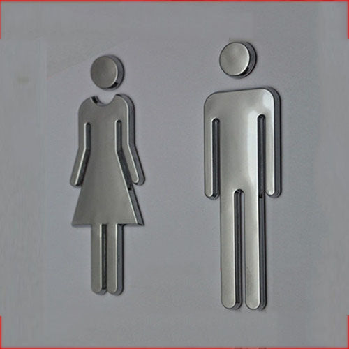 Hotel Bathroom Signage Metal