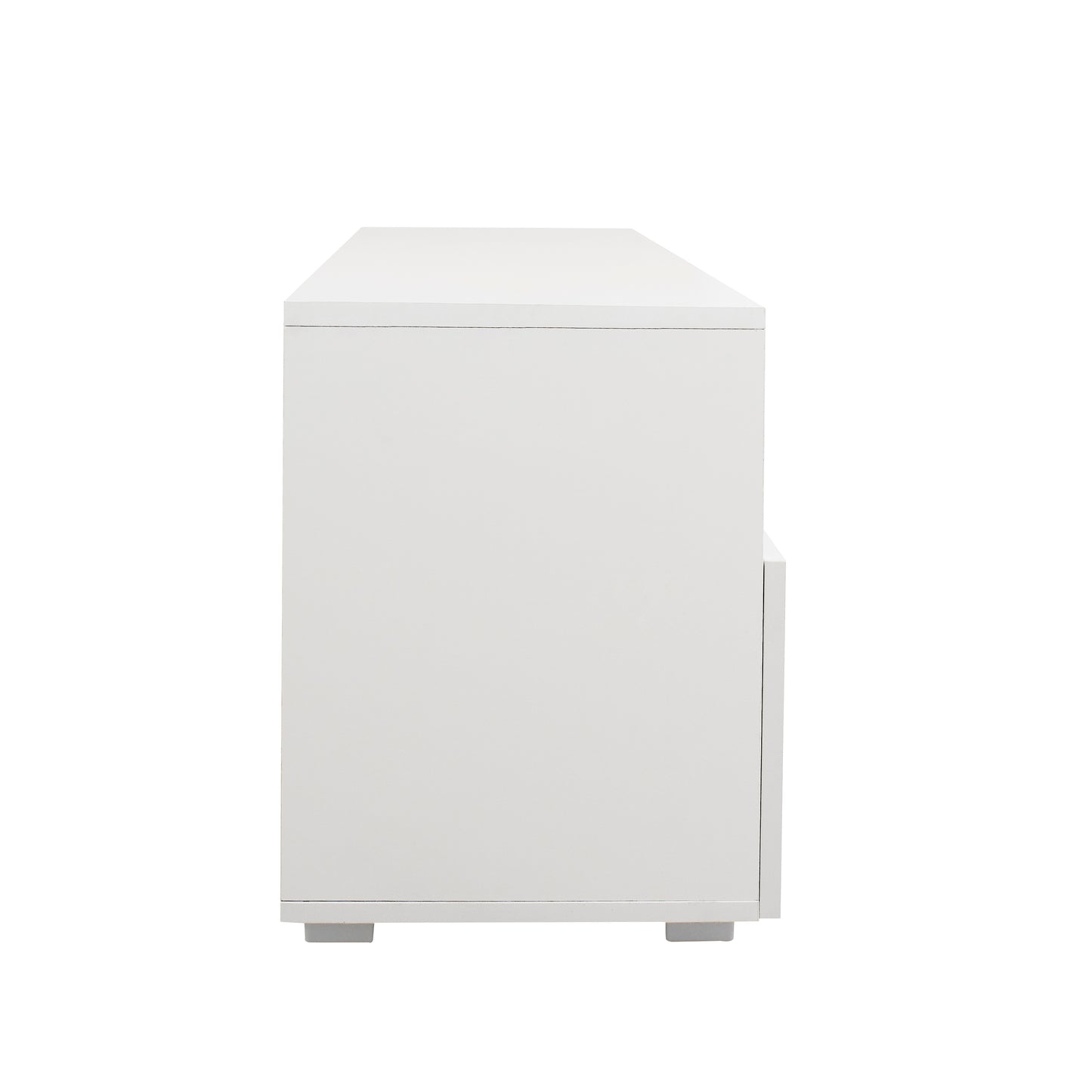 Modern Minimalist TV Cabinet Living Room with 20 colors LED Lights,TV Stand Entertainment Center (White) Modern High-Gloss LED TV Cabinet, Simpleness Creative Furniture TV Cabinet