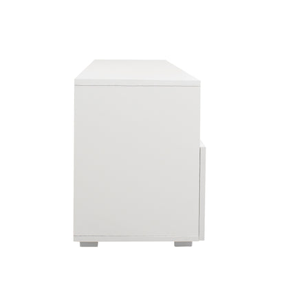 Modern Minimalist TV Cabinet Living Room with 20 colors LED Lights,TV Stand Entertainment Center (White) Modern High-Gloss LED TV Cabinet, Simpleness Creative Furniture TV Cabinet