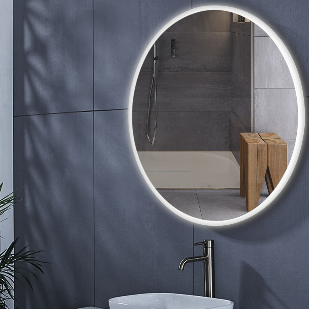 Acrylic Led mirror 24*24 Inches smart Anti fog Touch switch LED Bathroom Mirror 3 level Brightness Adjustment