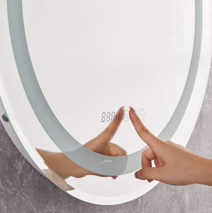 Acrylic Led mirror 24*24 Inches smart Anti fog Touch switch LED Bathroom Mirror 3 level Brightness Adjustment