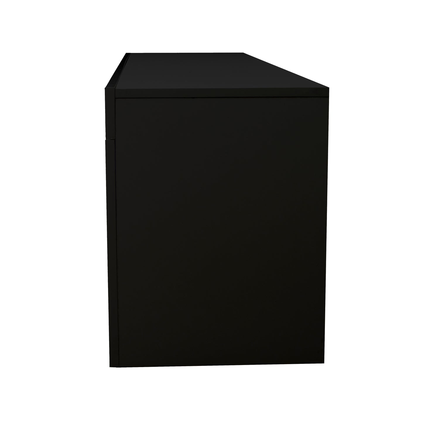 Modern Black TV Stand, 20 Colors LED TV Stand w/Remote Control Lights