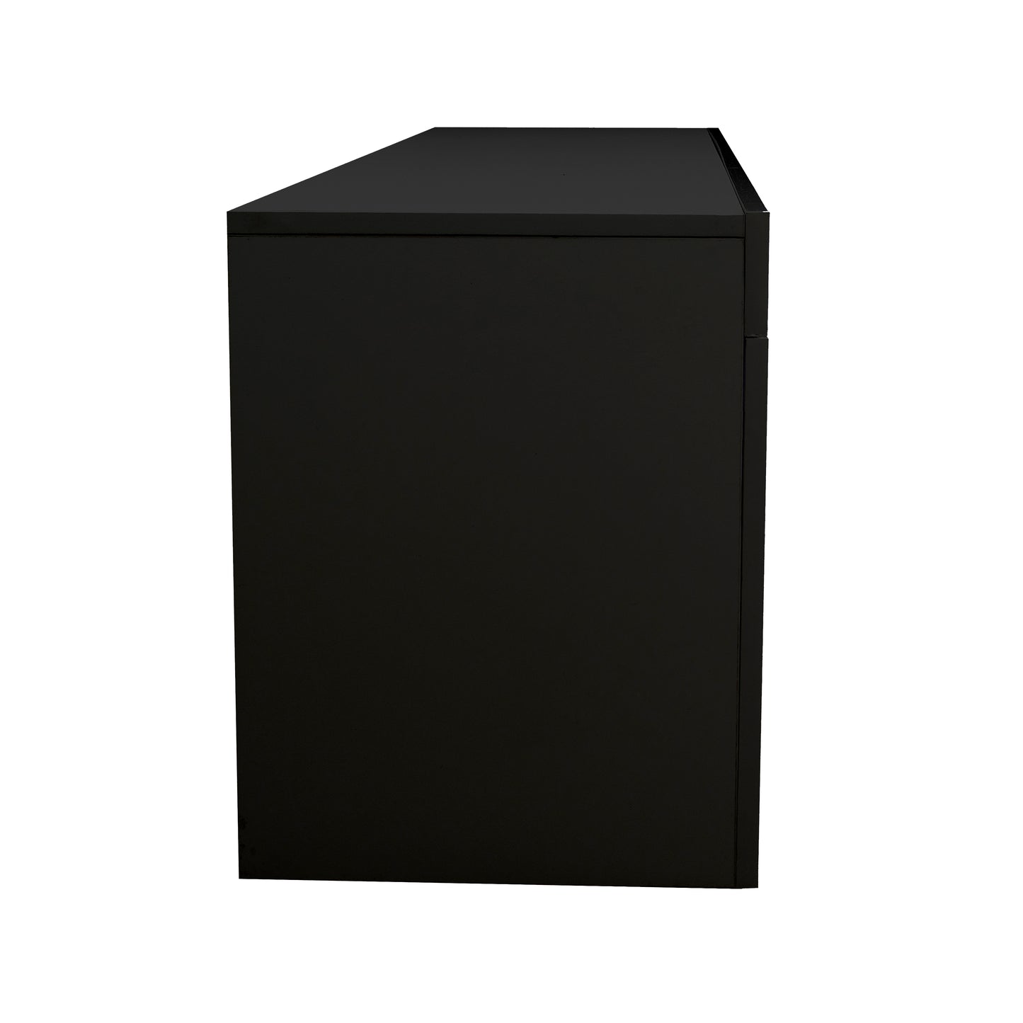 Modern Black TV Stand, 20 Colors LED TV Stand w/Remote Control Lights