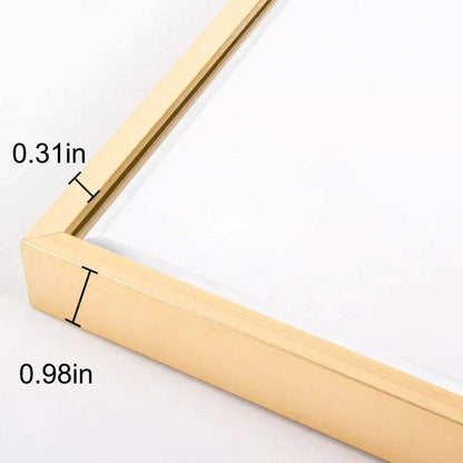 Miro 1500 400-g    Full Length Mirror Floor Mirror Hanging Standing or Leaning, Bedroom Mirror Wall-Mounted Mirror with Gold Aluminum Alloy Frame, 59" x 15.7"