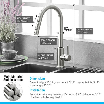 Pull Out Black Sensor Kitchen Faucets Stainless Steel Smart Induction Mixed Tap Touch Control Sink Tap Torneira De Cozinha