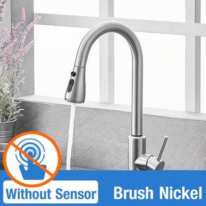 Pull Out Black Sensor Kitchen Faucets Stainless Steel Smart Induction Mixed Tap Touch Control Sink Tap Torneira De Cozinha