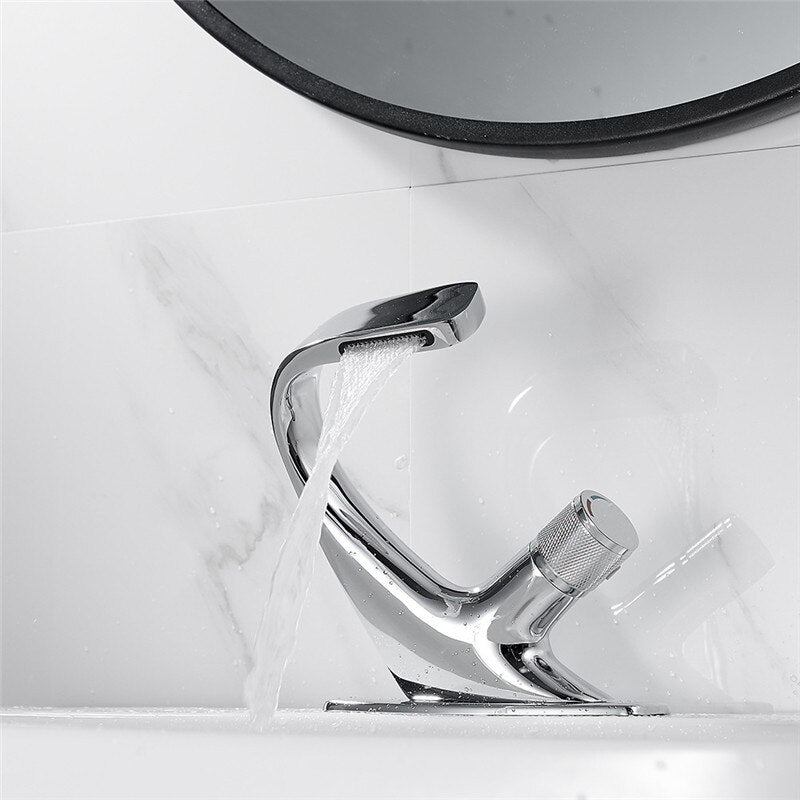 Basin Faucet Modern Black Bathroom Sink Mixer Tap Brass Chrome Wash basin Faucet Single Handle Single Hole  Crane For Bathroom