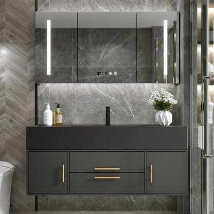 Light Luxury Modern Bathroom Cabinet Combination Bathroom Cabinet Smart Mirror Cabinet Bathroom Washbasin Bathroom Furniture