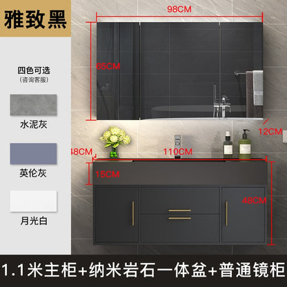 Light Luxury Modern Bathroom Cabinet Combination Bathroom Cabinet Smart Mirror Cabinet Bathroom Washbasin Bathroom Furniture