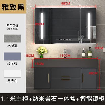 Light Luxury Modern Bathroom Cabinet Combination Bathroom Cabinet Smart Mirror Cabinet Bathroom Washbasin Bathroom Furniture