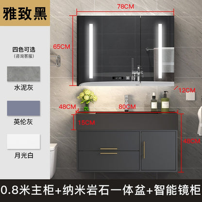 Light Luxury Modern Bathroom Cabinet Combination Bathroom Cabinet Smart Mirror Cabinet Bathroom Washbasin Bathroom Furniture