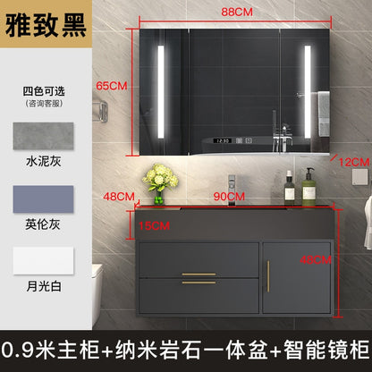 Light Luxury Modern Bathroom Cabinet Combination Bathroom Cabinet Smart Mirror Cabinet Bathroom Washbasin Bathroom Furniture