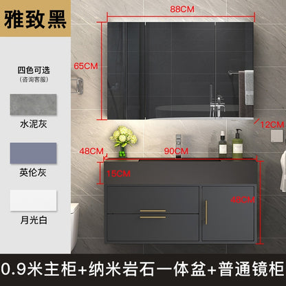 Light Luxury Modern Bathroom Cabinet Combination Bathroom Cabinet Smart Mirror Cabinet Bathroom Washbasin Bathroom Furniture