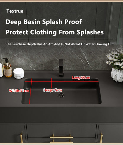 Light Luxury Modern Bathroom Cabinet Combination Bathroom Cabinet Smart Mirror Cabinet Bathroom Washbasin Bathroom Furniture