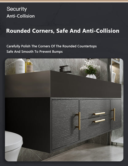 Light Luxury Modern Bathroom Cabinet Combination Bathroom Cabinet Smart Mirror Cabinet Bathroom Washbasin Bathroom Furniture