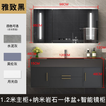 Light Luxury Modern Bathroom Cabinet Combination Bathroom Cabinet Smart Mirror Cabinet Bathroom Washbasin Bathroom Furniture
