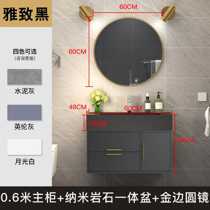 Light Luxury Modern Bathroom Cabinet Combination Bathroom Cabinet Smart Mirror Cabinet Bathroom Washbasin Bathroom Furniture