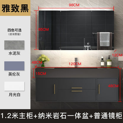 Light Luxury Modern Bathroom Cabinet Combination Bathroom Cabinet Smart Mirror Cabinet Bathroom Washbasin Bathroom Furniture