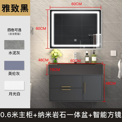 Light Luxury Modern Bathroom Cabinet Combination Bathroom Cabinet Smart Mirror Cabinet Bathroom Washbasin Bathroom Furniture