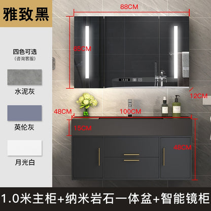 Light Luxury Modern Bathroom Cabinet Combination Bathroom Cabinet Smart Mirror Cabinet Bathroom Washbasin Bathroom Furniture
