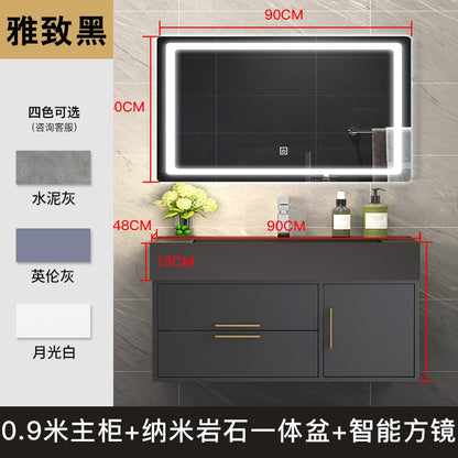 Light Luxury Modern Bathroom Cabinet Combination Bathroom Cabinet Smart Mirror Cabinet Bathroom Washbasin Bathroom Furniture