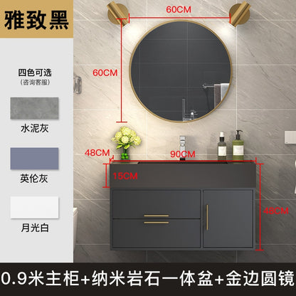 Light Luxury Modern Bathroom Cabinet Combination Bathroom Cabinet Smart Mirror Cabinet Bathroom Washbasin Bathroom Furniture