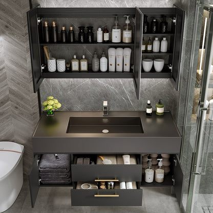 Light Luxury Modern Bathroom Cabinet Combination Bathroom Cabinet Smart Mirror Cabinet Bathroom Washbasin Bathroom Furniture