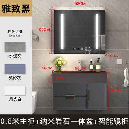 Light Luxury Modern Bathroom Cabinet Combination Bathroom Cabinet Smart Mirror Cabinet Bathroom Washbasin Bathroom Furniture