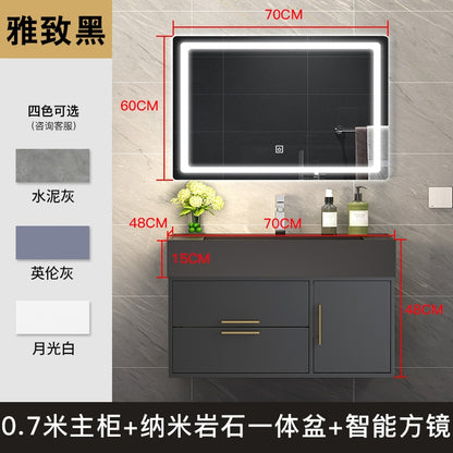 Light Luxury Modern Bathroom Cabinet Combination Bathroom Cabinet Smart Mirror Cabinet Bathroom Washbasin Bathroom Furniture