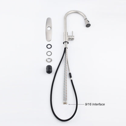 Stainless steel kitchen faucet