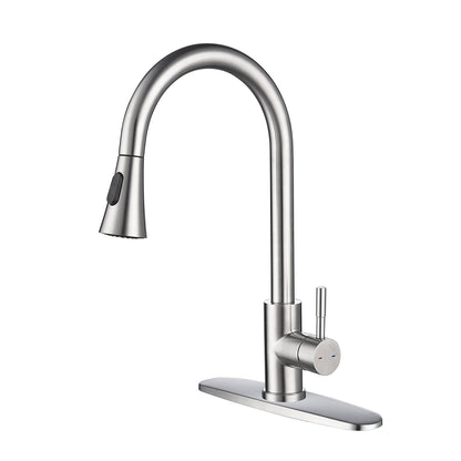 Stainless steel kitchen faucet
