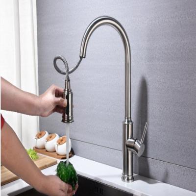 Stainless steel kitchen faucet